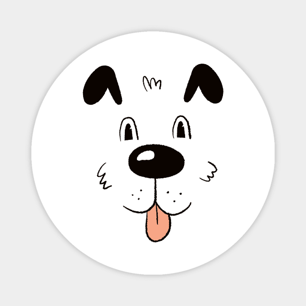 Hunde Kopf/Gesicht Shirt Magnet by A&P